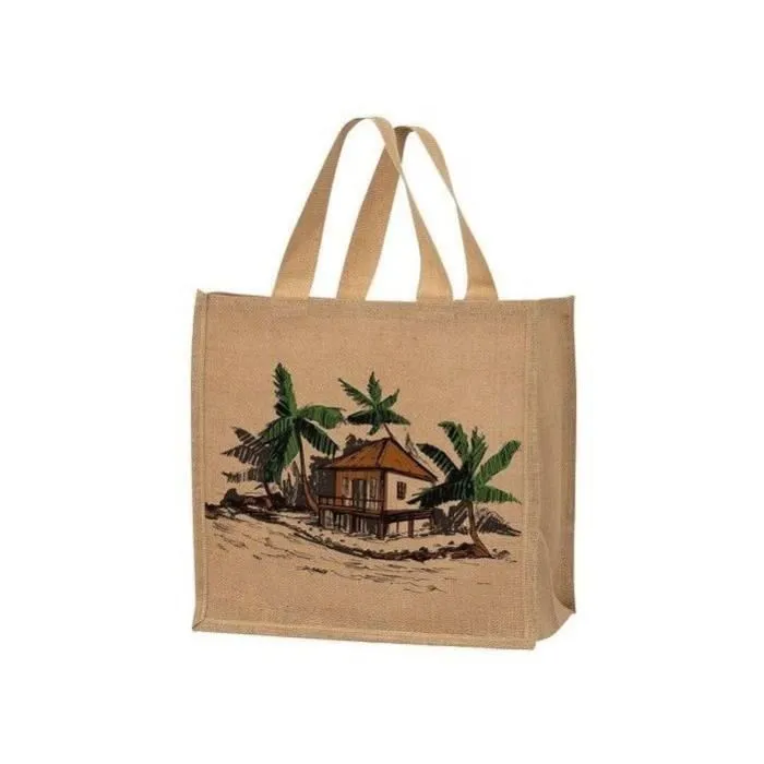  SACS CABAS JUTE - Maison Créole - PUBLI EMBAL